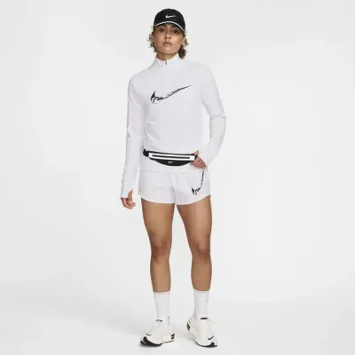 Haut de running Nike Swoosh Dri-FIT 1/4-Zip femme blanc référence FV6387-100