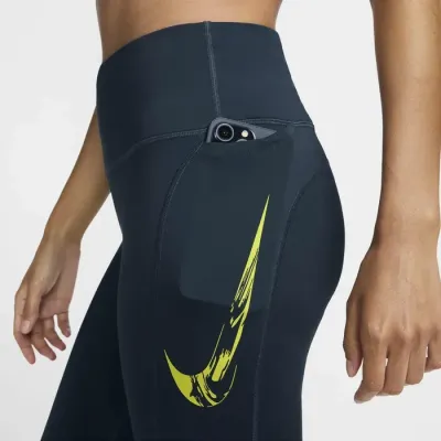 Legging de running Nike Fast Mid-Rise 7/8 femme bleu marine référence FV6682-478
