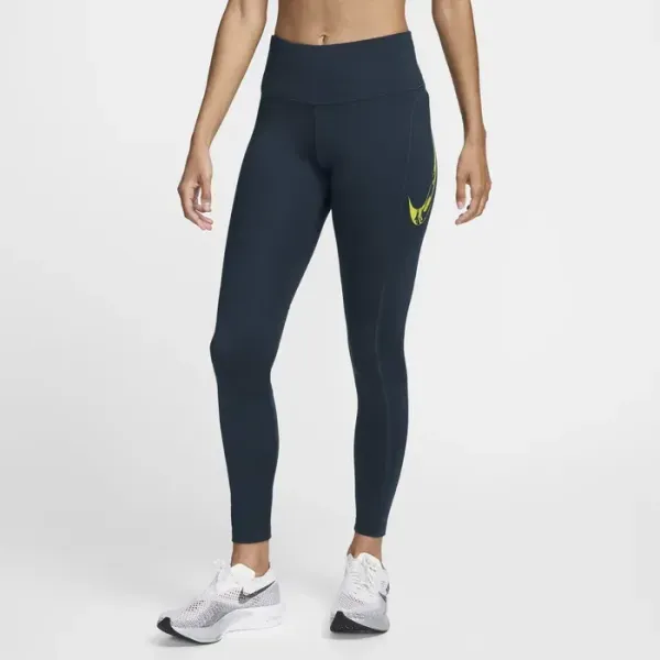 NIKE FAST MID-RISE 7/8 RUNNING LEGGINGS WITH POCKETS