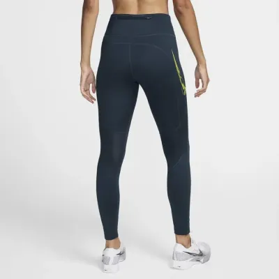 Legging de running Nike Fast Mid-Rise 7/8 femme bleu marine référence FV6682-478