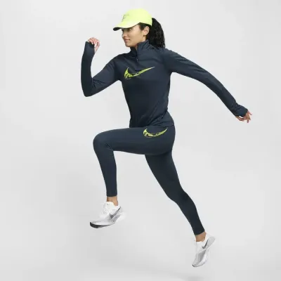 Legging de running Nike Fast Mid-Rise 7/8 femme bleu marine référence FV6682-478