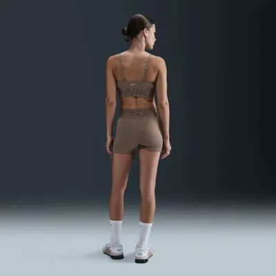 Short cycliste Nike Pro Sculpt taille haute femme taupe référence FV7033-233