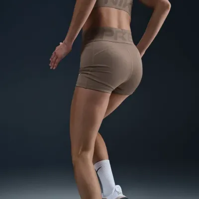 Short cycliste Nike Pro Sculpt taille haute femme taupe référence FV7033-233