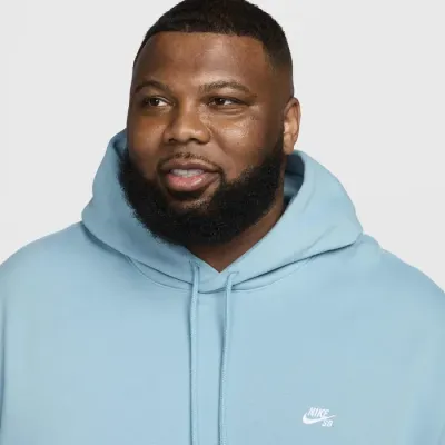 Sweat à capuche Nike SB Fleece Pullover Skate homme et femme bleu clair référence FV7351-464