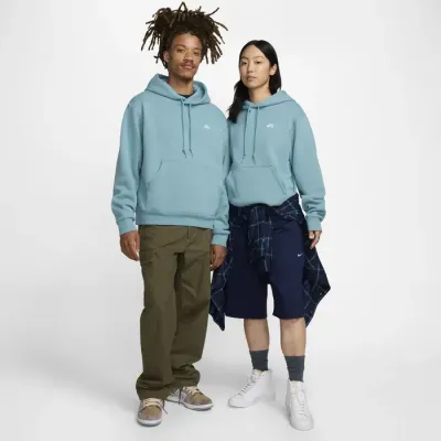 Sweat à capuche Nike SB Fleece Pullover Skate homme et femme bleu clair référence FV7351-464
