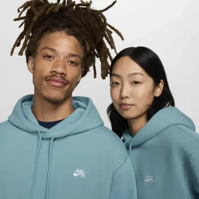 Sweat à capuche Nike SB Fleece Pullover Skate homme et femme bleu clair référence FV7351-464