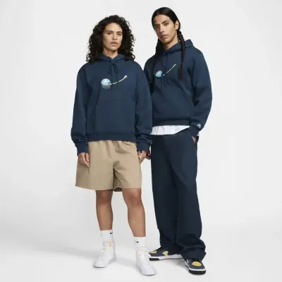 Sweat à capuche Nike SB Fleece Pullover Skate bleu marine référence FV7367-478