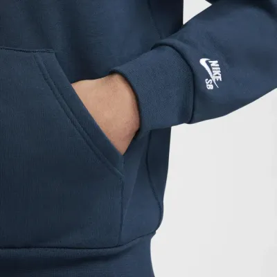 Sweat à capuche Nike SB Fleece Pullover Skate bleu marine référence FV7367-478