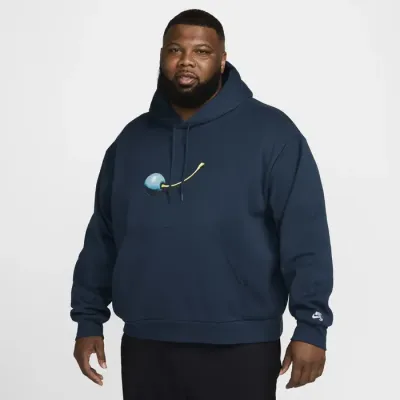 Sweat à capuche Nike SB Fleece Pullover Skate bleu marine référence FV7367-478