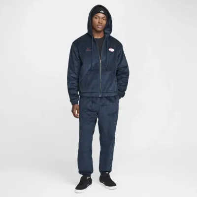 Pantalon Nike SB Elastic Corduroy Skate homme bleu marine référence FV7395-478