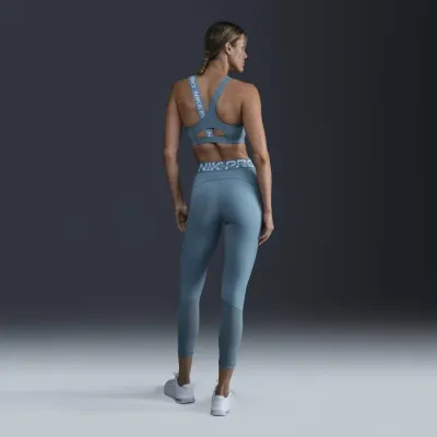 Legging Nike Pro Mid-Rise 7/8 Graphic femme bleu turquoise référence FV7397-464