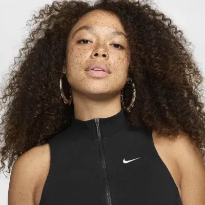 Nike Form Dri-FIT crop top zippé sans manches femme noir FV7491-010
