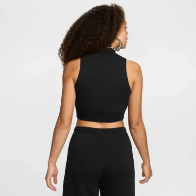Nike Form Dri-FIT crop top zippé sans manches femme noir FV7491-010