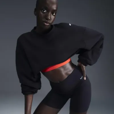 Nike Sportswear French Terry shrug oversized crop femme noir FV7509-010