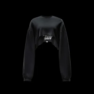 Nike Sportswear French Terry shrug oversized crop femme noir FV7509-010