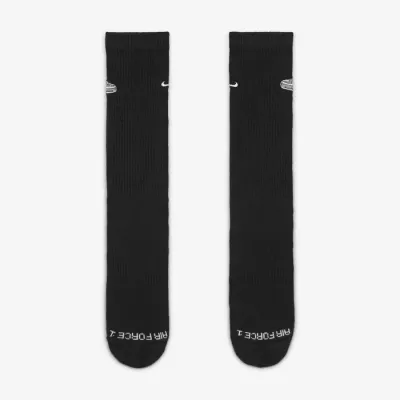 Nike Everyday Plus chaussettes hautes rembourrées broderie Air Force 1 noir FZ3076-010