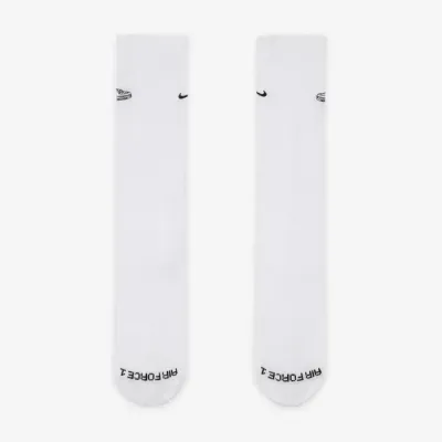 Nike Everyday Plus chaussettes hautes rembourrées broderie Air Force 1 blanc FZ3076-100
