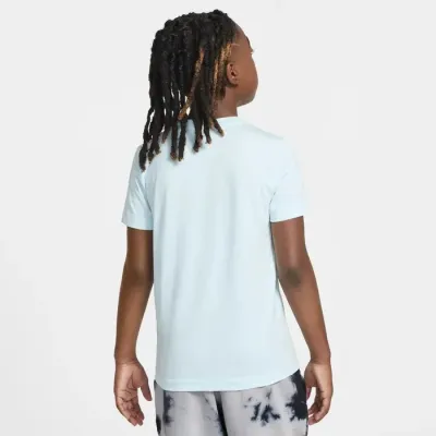 Nike Kylian Mbappé t-shirt enfant logo KM bleu glace FZ5176-474