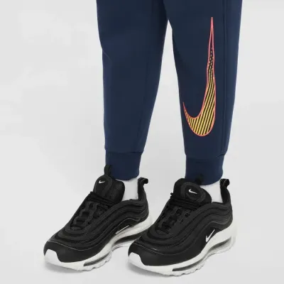 Nike Kylian Mbappé Club Fleece jogger pantalon enfant logo KM Swoosh bleu marine FZ5322-478