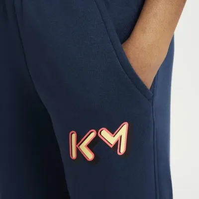 Nike Kylian Mbappé Club Fleece jogger pantalon enfant logo KM Swoosh bleu marine FZ5322-478