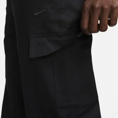 Nike Club pantalon cargo coupe droite homme noir poches latérales FZ5765-010