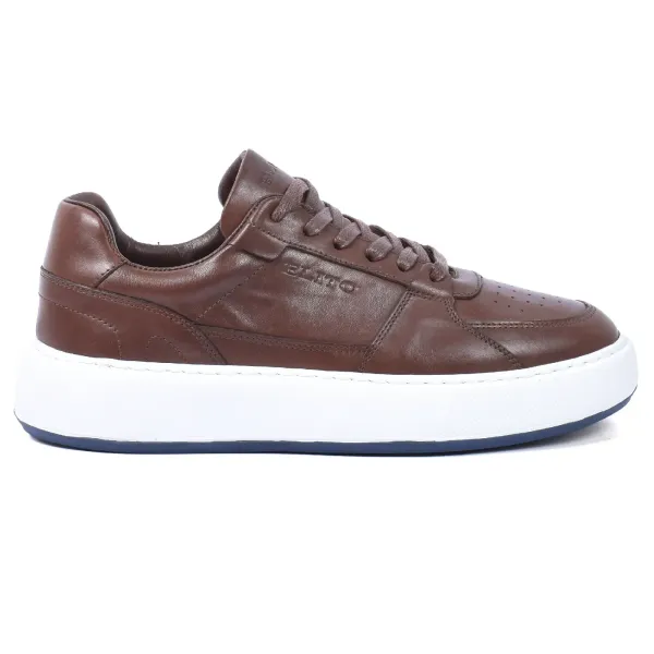 SNEAKERS HOMME CUIR MARRON