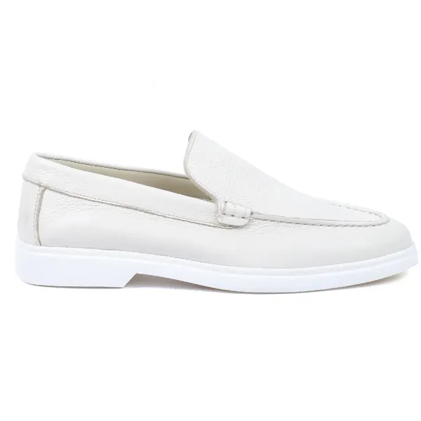 MOCASSINS HOMME CUIR BEIGE