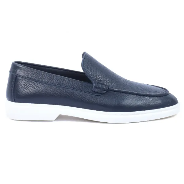 MOCASSINS HOMME CUIR BLEU MARINE