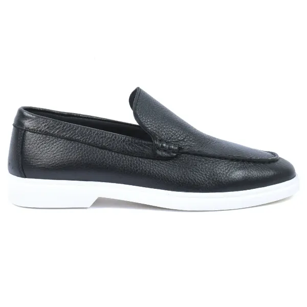 MOCASSINS HOMME CUIR NOIR