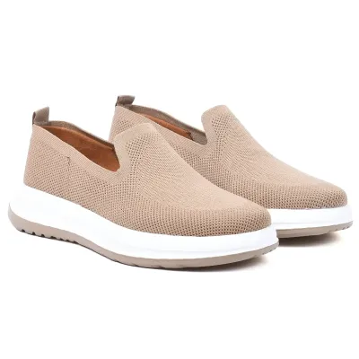 Sneakers homme Elito EL-2673-BG beige en maille respirante avec semelle confortable