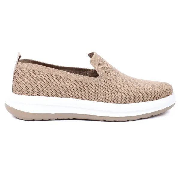 SNEAKERS HOMME BEIGE MAILLE RESPIRANTE