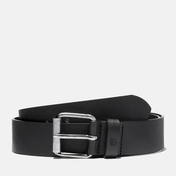 40MM RECYCLED LEATHER BELT NOIR