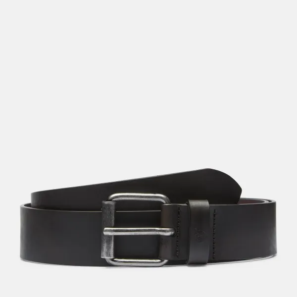 40MM RECYCLED LEATHER BELT MARRON FONCÉ