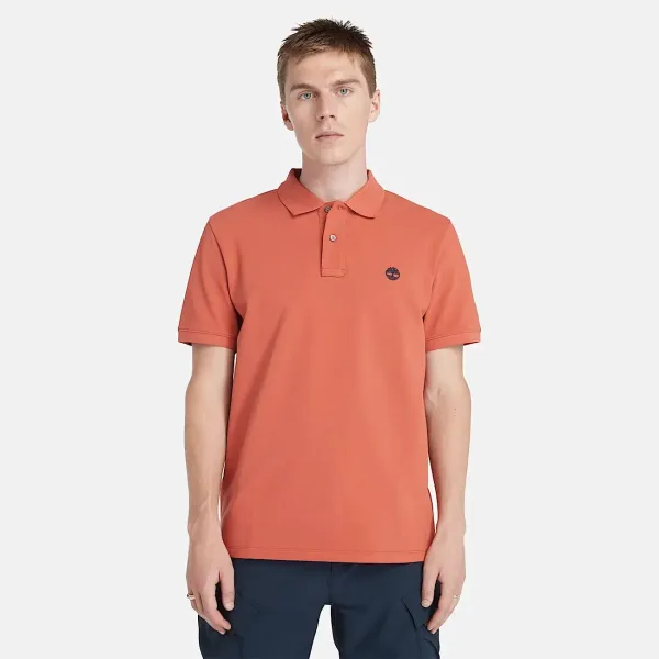 MILLERS RIVER PIQUE SHORT SLEEVE POLO CORAIL