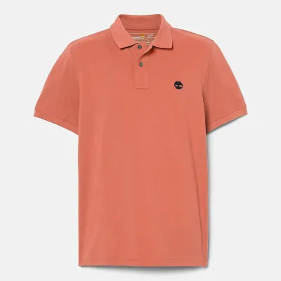Polo Timberland Millers River Hot Sauce homme en coton biologique avec logo brodé et tissu piqué respirant TB0A26N4EG6