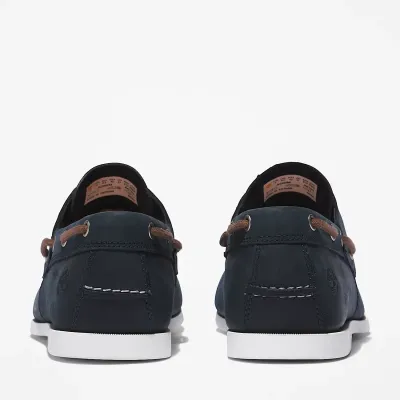 Chaussure bateau Timberland Cedar Bay homme en cuir premium bleu marine avec semelle OrthoLite TB0A28BM019