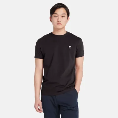 T-shirt Timberland Short Sleeve Tee homme noir TB0A2BPR001, col rond coton bio