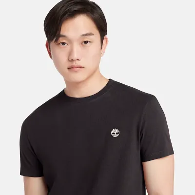 T-shirt Timberland Short Sleeve Tee homme noir TB0A2BPR001, col rond coton bio