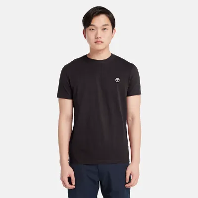 T-shirt Timberland Short Sleeve Tee homme noir TB0A2BPR001, col rond coton bio