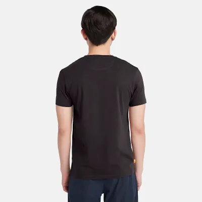 T-shirt Timberland Short Sleeve Tee homme noir TB0A2BPR001, col rond coton bio