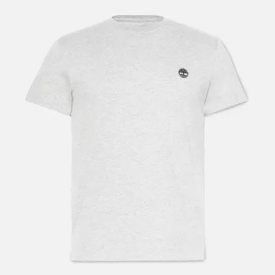 T-shirt Timberland Short Sleeve Tee homme gris chiné TB0A2BPR052, col rond coton bio