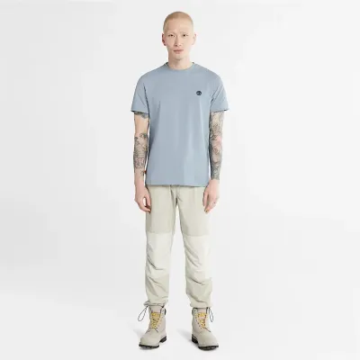 T-shirt Timberland Short Sleeve Tee homme bleu clair TB0A2BPR940, col rond coton bio