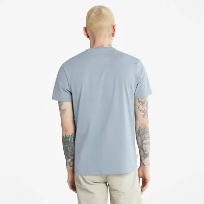 T-shirt Timberland Short Sleeve Tee homme bleu clair TB0A2BPR940, col rond coton bio