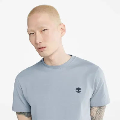 T-shirt Timberland Short Sleeve Tee homme bleu clair TB0A2BPR940, col rond coton bio
