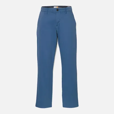 Pantalon chino slim Timberland homme denim foncé en sergé stretch coton biologique référence TB0A2BYY288