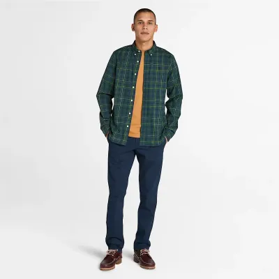 Pantalon chino slim Timberland homme saphir foncé en sergé stretch coton biologique référence TB0A2BYY433