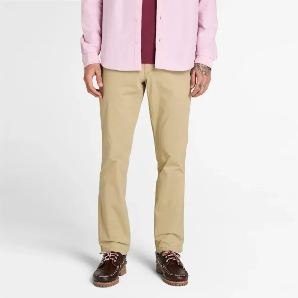 STRETCH TWILL CHINO PANT (SLIM) BEIGE