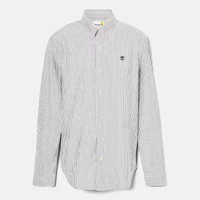 Chemise Timberland homme rayée en seersucker 100 % coton biologique manches longues référence TB0A2DD6B68
