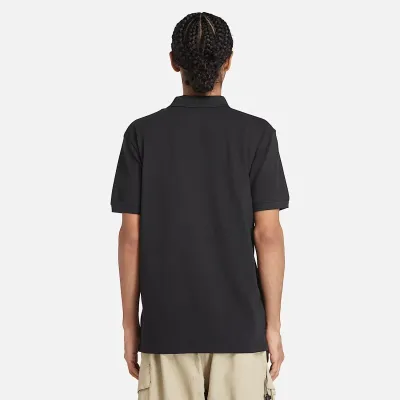 Polo Timberland homme noir manches courtes en coton biologique référence TB0A2DJE001