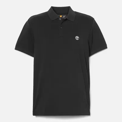 Polo Timberland homme noir manches courtes en coton biologique référence TB0A2DJE001